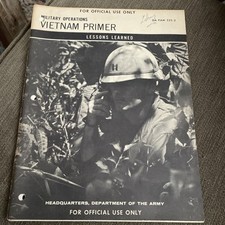1967 Military Operations Vietnam Primer Lessons Learned DA PAM 525-2 Original picture