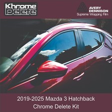 2019-2025 Mazda 3 Hatchback Chrome Delete Overlay (Matte Black) picture