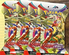 Pokémon TCG Scarlet & Violet Koraidon 4x Booster Packs Lot English 2023 picture