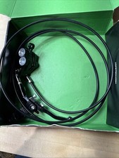 HOPE TECH 4 E4 4 PISTON REAR DISC BRAKE W/ STEEL BRAIDED HOSE - BLACK picture