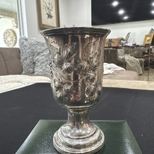Antique Coin Silver Goblet Or Chalice. Pure Coin Silver. Engraved In 1854 picture