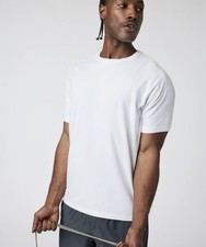 Vouri Men’s Tavalu Tee Ultrasoft Prima Cotton S Medium White Tee-Shirt Stretch picture