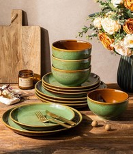 LERATIO Sage Meadow Green Dinnerware Set 12pc picture