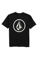 Volcom 100% Cotton Circle Stone Fill Short Sleeve T-Shirt Big Kids Size L Black picture