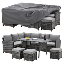 7 Piece Patio Wicker Set Sectional Rattan Sofa Conversation Outdoor Furniture picture