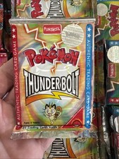 Pokemon Booster Pack Meowth Thunderbolt Funskool India 2004 Sealed Rare picture