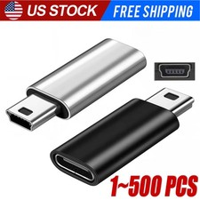 1~500x USB C To Mini USB 2.0 Adapter Type C Female Male Convert Connector Lot picture