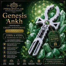 Green Aventurine Genesis Ankh™ 528Hz & 432Hz | Sacred Key of Life Sound Healing  picture