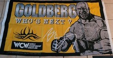 1998 WCW Goldberg “WHO'S NEXT?” 5' x 3' Vintage Wrestling Flag Banner RARE picture