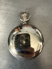 1890s Antique 18s Crescent Watch Case Co Nickel Swing-Out Pocket Watch Case picture