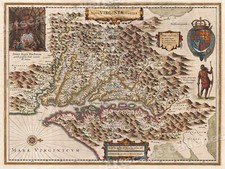 1630 Virginia Colonial Jamestown Historic Vintage Style Wall Map - 24x32 picture