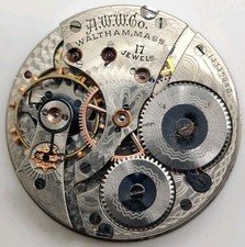 1903 Waltham 625 1899 17 Jewel High Grade 16S watch movement Running For Repair  picture