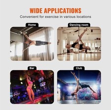 VEVOR Professional Dancing Pole, Spinning Static Dancing Pole Kit, Portable Remo picture
