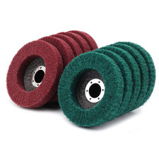 10Pcs 180/320 Grit Nylon Fiber Flap Disc Metal Polishing Wheel, Abrasive Buffing picture