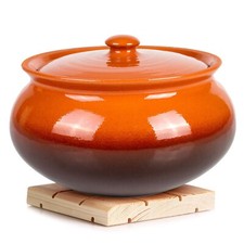 Ceramic Tureen Oven Bean Pot Oven Slow Cooking Baking Pot Clay Stoneware picture