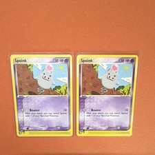 Nintendo Pokémon TCG Spoink 73/97 Sandstorm 2003 English | 2 Card Lot picture