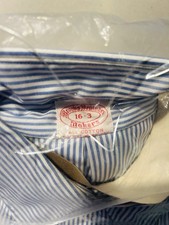 Vintage c.1971 New In Package, Brooks Brothers Button Down Blue And White Stripe picture