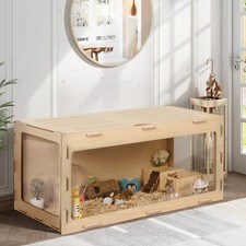 COZIWOW Large Wooden Hamster Cage,Habitat Shelter W/Acrylic Board,Flip Top picture
