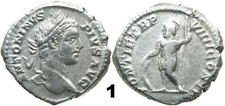 Roman Silver Denarii + COA. Caracalla + Geta + Elagabalus picture