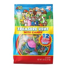 Super Mario Candy Filled Easter Eggs 12 Count Treasure Hunt Party Favor Set picture