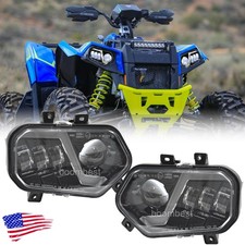 LED Headlight With Hi/Low Beam For Polaris Scrambler 850 1000 RZR 900 800 570 picture