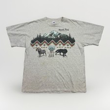 Vtg 1993 Seattle Tribal Native American Mens Sz L Gray Single Stitch Tee T-Shirt picture