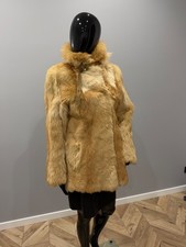 Vintage Genuine Fox Fur Coat Women’s Size S Golden Brown Real Fur Jacket picture
