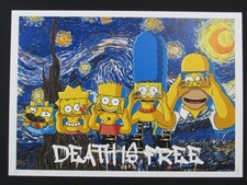 Death NYC 13x18 Pop Art Limited Edition Signed Numbered Simpsons VanGogh RARE picture