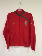 2008 PORTUGAL TEAM TRAINING/TRAVEL SOCCER FOOTBALL COTTON NIKE ZIP JACKET SZ L picture