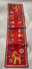 Vintage Red Sweden Scandinavian Christmas  Table Runner New picture