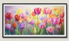 Dance of Tulip - DIY Chart Counted Cross Stitch Patterns Needlework DMC Color picture