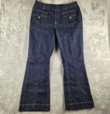 Seven7 Premium Denim Jeans Womens 18 Dark Wash Flare Bootcut Y2K Sequine Pockets picture