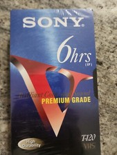 Sony T120VRH Premium Grade VHS Video Tape 1 Count New Sealed picture