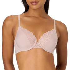 Maidenform Women's T-Shirt Bra, Evening Blush Bloom Lace, 38C picture