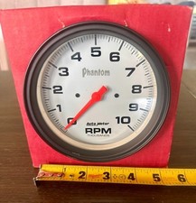 Autometer 5 inch Phantom In-Dash 10,000 RPM 10k Tachometer Tach 5698 NOS picture