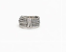 David Yurman Sterling Silver 925 Pave Angelica Ring Size 6 picture