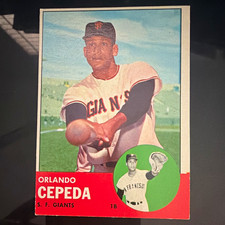 1963 Topps Orlando Cepeda #520 San Francisco Giants MLB Baseball EX+/Near Mint picture