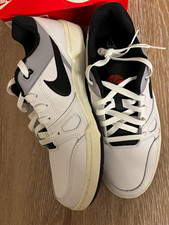 Nike Full Force Low Men’s Leather Low Top Sneakers White/Black/Gray picture