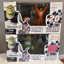 Action McFarlane 2004 NASCAR Shrek Bobby Labonte & Tony Stewart Deluxe Two Pack picture