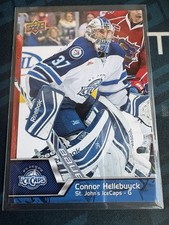 2014-15 Upper Deck AHL Connor Hellebuyck Pre-Rookie Jets/USA/Hart/Vezina picture