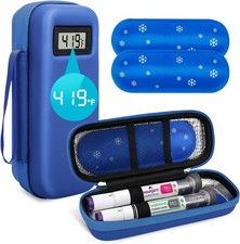 Insulin Cooler Travel Case, Peptide Travel Case with Temp Display, 2 Ice Packs picture