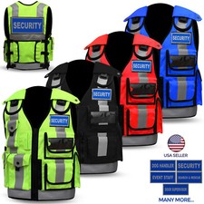 NEW Hi Viz Tactical Security Dog Handler Rescue Vest Enforcement CCTV Reflective picture
