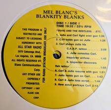 RADIO SHOW: MEL BLANC'S BLANKITY BLANCS,  15 LPs, EXCELLENT CONDITION, RARE picture