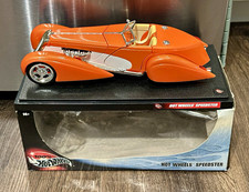 Hot Wheels 100% Hot Wheels 1:18 1932 Speedster Orange Diecast w/ Box Stand picture