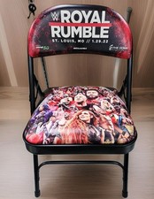 WWE 2022 Royal Rumble St. Louis, Mo Ring Side Chair. picture