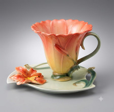 Rare Baymark Australia Stamped Franz Style Lily Teacup & Saucer Set - Limited Ed picture