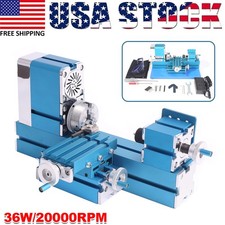 36W Universal Mini Metal Lathe Machine Motorized Woodworking Hobby DIY Tool USA picture