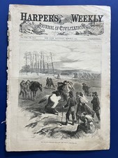 Harpers Weekly 3-5-1864 LIBEY PRISON ESCAPE Schlesfwig Germany Map WINSLOW HOMER picture