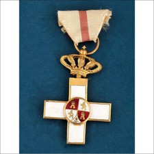 Antique Order of Military Merit Medal, 1st Class, White Badge, Spain 1868-1871 picture