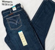 Wrangler Cash Triple Threat Women’s Jeans 19/20 x 34 Dark Wash Western picture